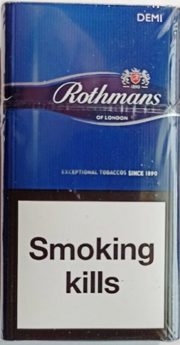 ORIGINAL. Сигареты «Rothmans demi blue» (Ротманс деми синий). (duty free.) Цена за блок (10 пачек)