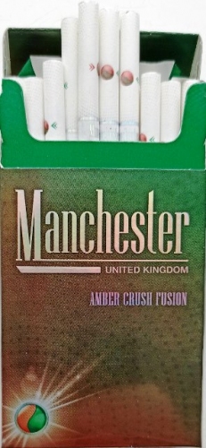 Сигарети з капсулою манго, м'ята " Manchester amber crush fusion "(10 пачок)