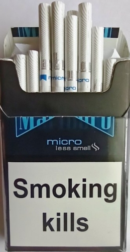 ORIGINAL!!! Сигареты "Marlboro black micro less smell " ("Мальборо черный микро") (Duty Free) Цена за блок (10 пачек)
